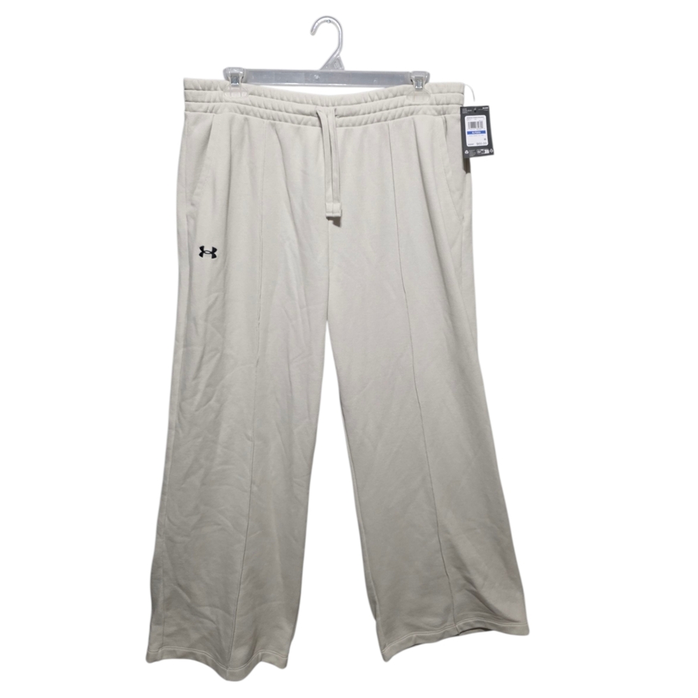 Under Armour Rival Fleece Textured Women's Wide Leg Pants Summit White XL